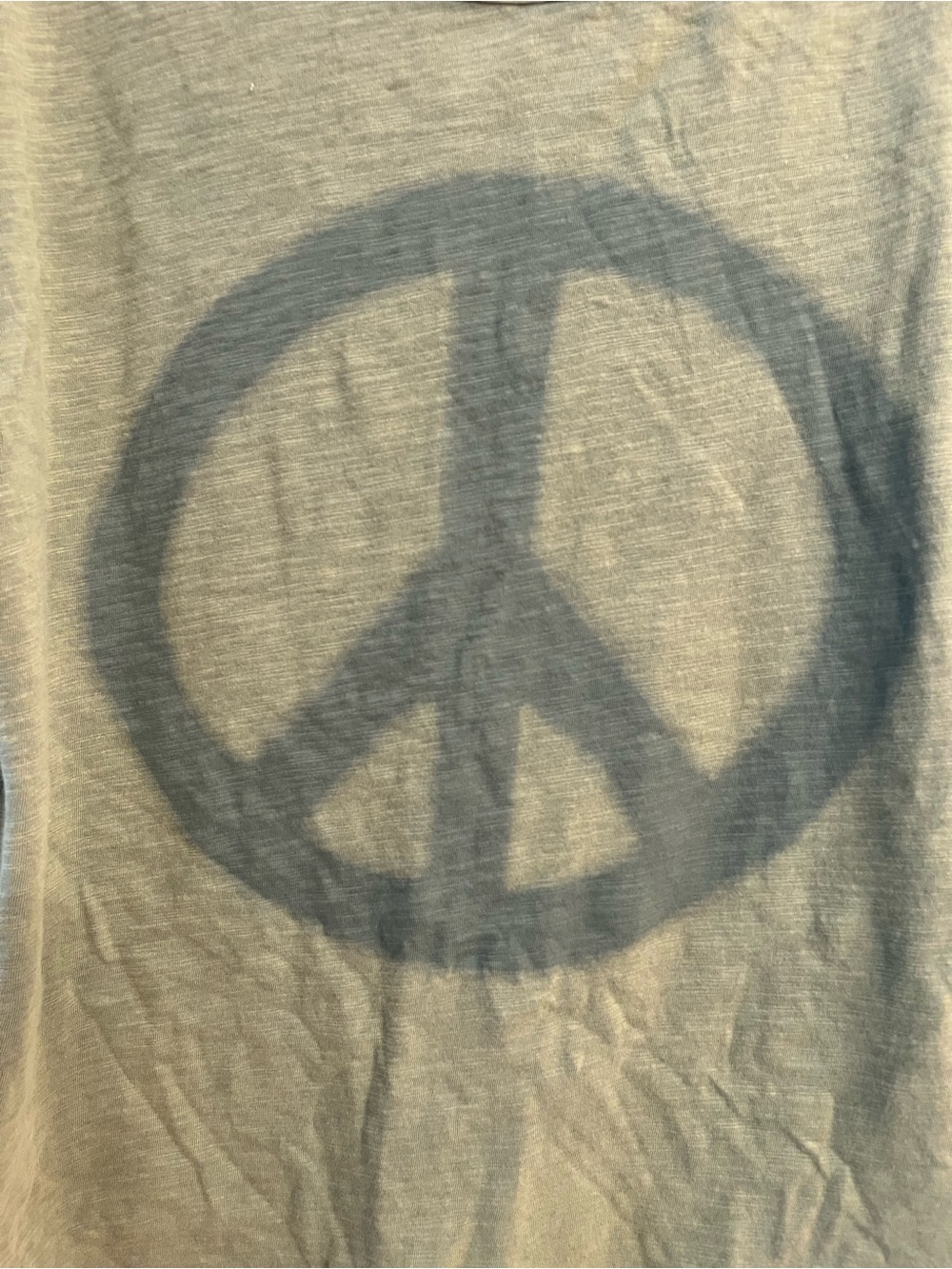 100 percent cotton PEACE sign TEE